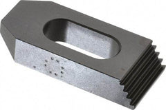 TE-CO - 1/2" Stud, Steel, Plain Strap Clamp - 11/16" Travel, 2-1/2" OAL x 1-1/8" Wide x 1/2" High, Black Oxide Finish, Tapered Nose - Exact Tool & Supply