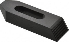 TE-CO - 1/2" Stud, Steel, Plain Strap Clamp - 1-5/16" Travel, 4" OAL x 1-1/4" Wide x 3/4" High, Black Oxide Finish, Tapered Nose - Exact Tool & Supply