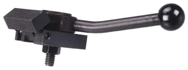 Gibraltar - 5/16-18 Stud, Extended Base, Steel Cam Action Clamp - 3-1/8" Base Len x 1" Base Height, 5" Len with Handle x 1-5/8" Height with Handle x 1-1/4" Overall Width, 1/8" Projection from Base - Exact Tool & Supply