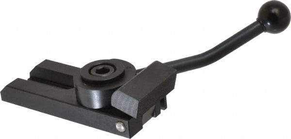 Gibraltar - 1/2-13 Stud, Extended Base, Steel Cam Action Clamp - 4-3/4" Base Len x 1-1/2" Base Height, 7-1/2" Len with Handle x 2-1/2" Height with Handle x 1-7/8" Overall Width, 5/32" Projection from Base - Exact Tool & Supply