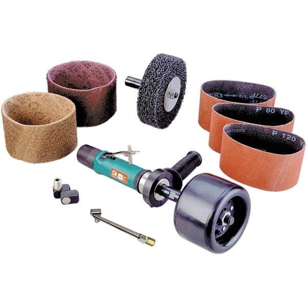 Dynabrade - 0.7 hp, 3,400 RPM Finishing Sander - 35 CFM Air Consumption, 6.21 bar Air Pressure, 1/4 NPT Inlet - Exact Tool & Supply