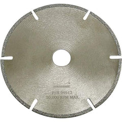 Dynabrade - 4-1/2" Diam, 3/8" Arbor Hole Diam, 6 Tooth Wet & Dry Cut Saw Blade - Diamond-Tipped, Standard Round Arbor - Exact Tool & Supply