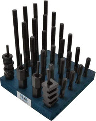 TE-CO - 38 Piece, 1/2-13 Stud, 5/8" T Slot, T Nut & Stud Kit - 1" T-Slot Nut Width, 3, 4, 5, 6, 7, 8" Stud Lengths - Exact Tool & Supply