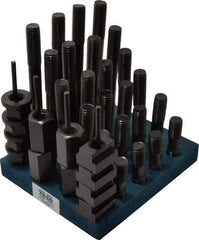 TE-CO - 38 Piece, 3/4-10 Stud, 13/16" T Slot, T Nut & Stud Kit - 1-1/4" T-Slot Nut Width, 3, 4, 5, 6, 7, 8" Stud Lengths - Exact Tool & Supply