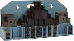 Value Collection - 52 Piece Fixturing Step Block & Clamp Set with 1" Step Block, 11/16" T-Slot, 5/8-11 Stud Thread - 1-1/8" Nut Width, 3, 4, 5, 6, 7 & 8" Stud Lengths - Exact Tool & Supply