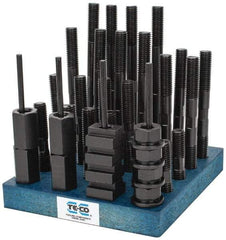 TE-CO - 41 Piece, 5/8-11 Stud, T Nut & Stud Kit - 3, 4, 5, 6, 7, 8" Stud Lengths - Exact Tool & Supply