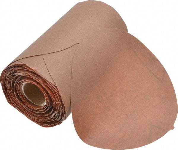 Norton - 5" Diam, 220 Grit Aluminum Oxide Adhesive PSA Disc - Fine Grade, Brown, B Weighted Backing, Flexible - Exact Tool & Supply