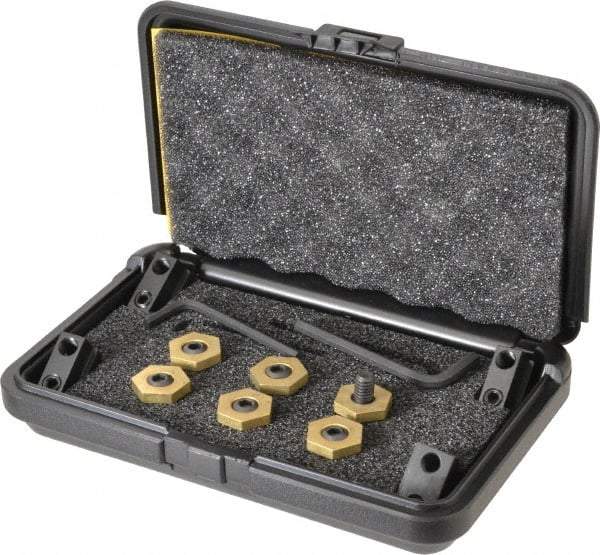 Mitee-Bite - 12 Piece Fixture Clamp T-Slot Kit with 5/8" Step Block, 7/16" T-Slot, 5/16-18 Stud Thread - 0.19" Nut Width - Exact Tool & Supply