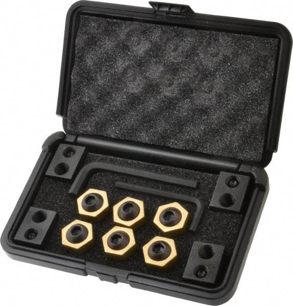 Mitee-Bite - 12 Piece Fixture Clamp T-Slot Kit with 1" Step Block, 11/16" T-Slot, 1/2-13 Stud Thread - 3/8" Nut Width - Exact Tool & Supply