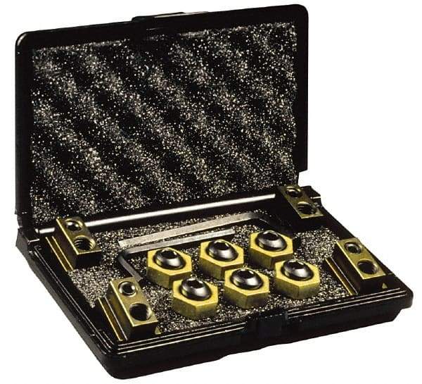 Mitee-Bite - 12 Piece Fixture Clamp T-Slot Kit with 3/4" Step Block, 1/2" T-Slot, 3/8-16 Stud Thread - 1/4" Nut Width - Exact Tool & Supply