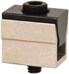 Mitee-Bite - 500 Lb Holding Force Single T-Slot Wedge Clamp - 0.41" Wide x 5/8" Deep x 1/2" High Base, 0.485 to 0.53" Jaw Spread, 2-1/2 Lb/Ft Torque, 8-32 Screw Thread - Exact Tool & Supply