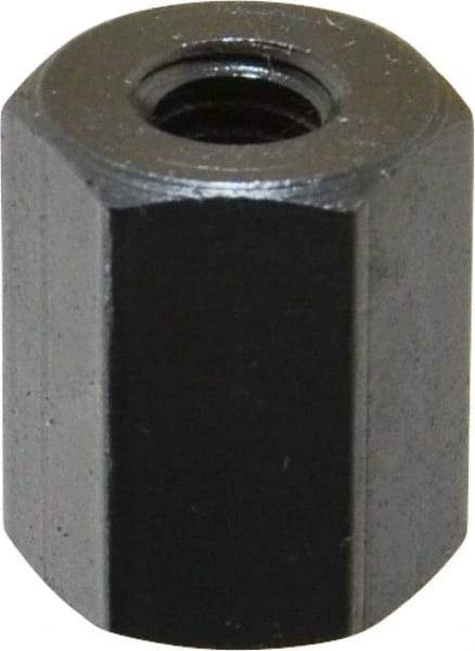 TE-CO - M6x1.00 Metric Coarse, 16mm OAL Steel Standard Coupling Nut - Black Oxide Coated, 13mm Width Across Flats - Exact Tool & Supply