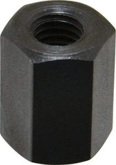 TE-CO - M8x1.25 Metric Coarse, 19mm OAL Steel Standard Coupling Nut - Black Oxide Coated, 14mm Width Across Flats - Exact Tool & Supply