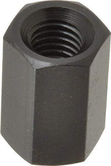 TE-CO - M10x1.50 Metric Coarse, 24mm OAL Steel Standard Coupling Nut - Black Oxide Coated, 16mm Width Across Flats - Exact Tool & Supply