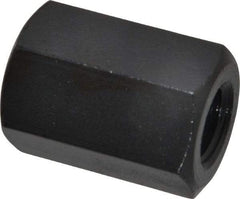 TE-CO - M16x2.00 Metric Coarse, 40mm OAL Steel Standard Coupling Nut - Black Oxide Coated, 27mm Width Across Flats - Exact Tool & Supply