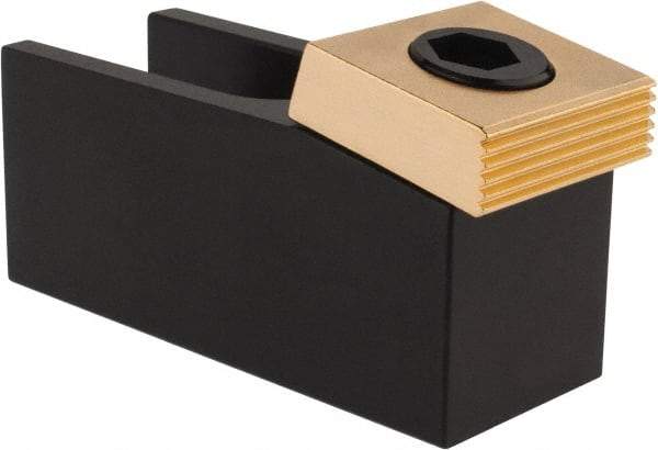 Mitee-Bite - 1-1/2" Wide x 1.62" High, Tapered, U Shaped Strap Clamp - 1.82" Travel, 3.8" OAL, 1.82" Slot Length - Exact Tool & Supply