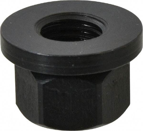 TE-CO - M16x2.00, 33mm Flange Diam, 21mm High, 24mm Across Flats, Flange Nut - Grade 12L14 Steel, Black Oxide Finish, 5" Flange Height, TCMAI - Exact Tool & Supply