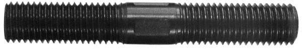 Gibraltar - 7/16-14 5" OAL Equal Double Threaded Stud - Alloy Steel, Black Oxide Finish, 1-3/8" Equal Thread Length - Exact Tool & Supply