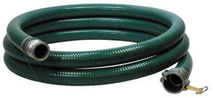 Alliance Hose & Rubber - -10 to 130°F, 1-1/4" Inside x 1-1/2" Outside Diam, PVC Liquid Suction & Discharge Hose - Green, 20' Long, 150 psi Working Pressure, 28 Vacuum Rating - Exact Tool & Supply