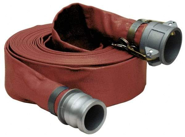 Alliance Hose & Rubber - -5 to 130°F, 1-1/2" Inside x 1-1/2" Outside Diam, PVC Liquid Suction & Discharge Hose - Brown, 50' Long, 150 psi Working Pressure - Exact Tool & Supply