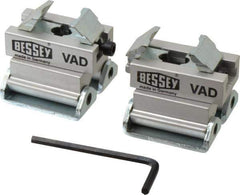Bessey - 2 Piece, Plastic Cap Swivel V-Pad - 60° Pivot Angle - Exact Tool & Supply