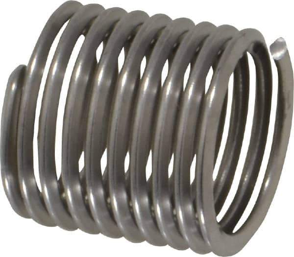 Heli-Coil - M12x1.50 Metric Fine, 18mm OAL, Free Running Helical Insert - 9-5/8 Free Coils, Tanged, Stainless Steel, Bright Finish, 1-1/2D Insert Length - Exact Tool & Supply