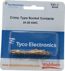 Tyco/Amp - 25 Piece, Socket Contact Connector Kit - 24 to 20 AWG Compatible Wire Size - Exact Tool & Supply