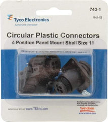 Tyco/Amp - Panel Mount Plug and Receptacle Kit - 11 to 4 AWG Compatible Wire Size - Exact Tool & Supply