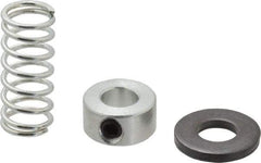 TE-CO - 3/8" Size, Black Oxide Coated Washer Clamp Support - Includes Shaft Collar, Spring & Washer - Exact Tool & Supply
