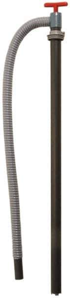 Made in USA - 1-1/4" Outlet, PVC Hand Operated Transfer Pump - 28 oz per Stroke, For Petroleum - Exact Tool & Supply