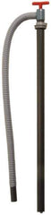 Made in USA - 1-1/4" Outlet, PVC Hand Operated Transfer Pump - 28 oz per Stroke, For Petroleum - Exact Tool & Supply