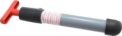 Made in USA - 1/2" Outlet, PVC Hand Operated Transfer Pump - 4 oz per Stroke, For Petroleum - Exact Tool & Supply