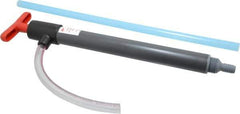 Made in USA - 9/16" Outlet, PVC Hand Operated Transfer Pump - 5 oz per Stroke, For Sanitary - Exact Tool & Supply