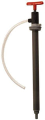 Made in USA - 9/16" Outlet, PVC Hand Operated Transfer Pump - 8 oz per Stroke, For Sanitary - Exact Tool & Supply