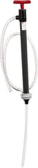 Made in USA - 9/16" Outlet, PVC Hand Operated Transfer Pump - 8 oz per Stroke, For Sanitary - Exact Tool & Supply