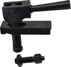 Value Collection - 1/2-13 Tap Size, Steel Strap Clamp Assembly - Center Cam, 5/8" Strap Thickness, 1" Travel, 4" Strap Len, 1-1/4" Strap Width - Exact Tool & Supply