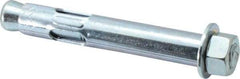 Red Head - 5/8" Diam, 5/8" Drill, 4-1/4" OAL, 2-1/4" Min Embedment Sleeve Concrete Anchor - Steel, Zinc-Plated Finish, Hex Nut Head, Hex Drive - Exact Tool & Supply