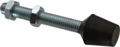 De-Sta-Co - 3/8-16 Carbon Steel Cap Tip Clamp Spindle Assembly - 63.5mm Thread Length, 88.9mm OAL, Flat Tip Cap, 0.88" Tip Surface Diam, Use with Toggle Clamps - Exact Tool & Supply