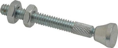 De-Sta-Co - 1/4-20 Carbon Steel Swivel Foot Tip Clamp Spindle Assembly - 39.62mm Thread Length, 60.45mm OAL, Flat Tip Cap, 1/2" Tip Surface Diam, Use with Toggle Clamps - Exact Tool & Supply