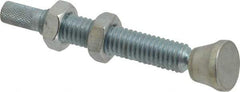 De-Sta-Co - 3/8-16 Carbon Steel Swivel Foot Tip Clamp Spindle Assembly - 48.77mm Thread Length, 77.72mm OAL, Flat Tip Cap, 0.63" Tip Surface Diam, Use with Toggle Clamps - Exact Tool & Supply