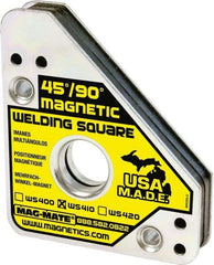Mag-Mate - 3-3/4" Wide x 3/4" Deep x 4-3/8" High, Rare Earth Magnetic Welding & Fabrication Square - 75 Lb Average Pull Force - Exact Tool & Supply