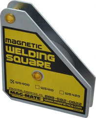 Mag-Mate - 3-3/4" Wide x 3/4" Deep x 4-3/8" High, Rare Earth Magnetic Welding & Fabrication Square - 75 Lb Average Pull Force - Exact Tool & Supply