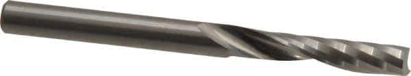 Onsrud - 1/4" Cutting Diam x 1-1/4" Length of Cut, 1 Flute, Upcut Spiral Router Bit - Uncoated, Right Hand Cut, Solid Carbide, 3" OAL x 1/4" Shank Diam, Single Edge, 21° Helix Angle - Exact Tool & Supply