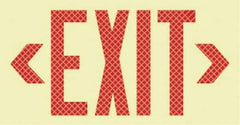 NMC - Exit, Plastic Exit Sign - 13" Wide x 7-1/2" High, Reflective - Exact Tool & Supply