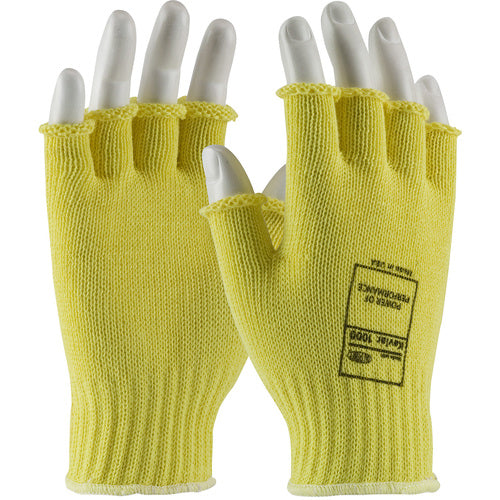 ‎07-K259/L Gloves w/Kevlar Brand - 100% Kevlar - Half Finger - 7 Gauge M. Wgt. - Exact Tool & Supply