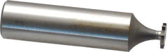 Made in USA - 5/16" Diam x 3/64" Face Width, High Speed Steel, 8 Teeth, Shank Connection Woodruff Keyseat Cutter - Uncoated, 2-1/16" OAL x 1/2" Shank, Straight Teeth - Exact Tool & Supply