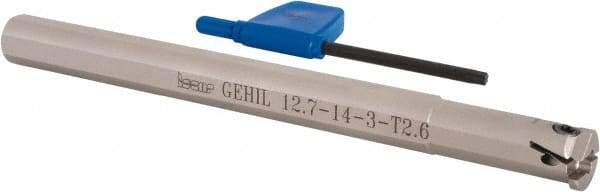 Iscar - GEHI, Internal, Left Hand, 0.102" Max Depth of Cut, 0.095 to 1/8" Groove Width, Indexable Grooving Tool Holder - GEMI.., GEPI.. Insert Compatibility, 1/2" Shank Width, 6" OAL, Through Coolant - Exact Tool & Supply