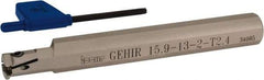 Iscar - GEHI, Internal, Right Hand, 0.094" Max Depth of Cut, 0.075 to 0.095" Groove Width, Indexable Grooving Tool Holder - GEMI.., GEPI.. Insert Compatibility, 5/8" Shank Width, 5" OAL, Through Coolant - Exact Tool & Supply