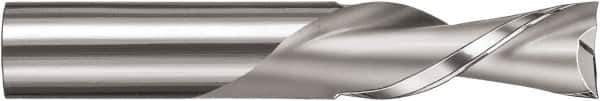 SGS - 1/2" Cutting Diam x 2" Length of Cut, 2 Flute, Downcut Spiral Router Bit - Uncoated, Right Hand Cut, Solid Carbide, 4" OAL x 1/2" Shank Diam, Square End - Exact Tool & Supply