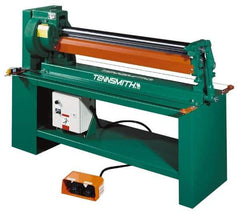 Tennsmith - 20 Gauge Max Stainless Steel Capacity, 49 Inch Max Forming Width, Floor Machine, Electric Slip Roll - 3/4 hp, 77 Inch Overall Width, x 50 Inch Overall Height, 3 Inch Slip Roll Diameter, 3/8, 1/2, 5/8 Inch Wire Groove Width, 230/460 Voltage - Exact Tool & Supply